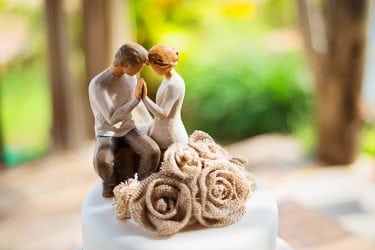 esculturas para topo do bolo de casamento