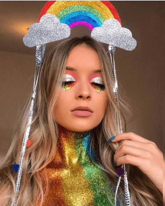 maquiagem de arco iris carnaval