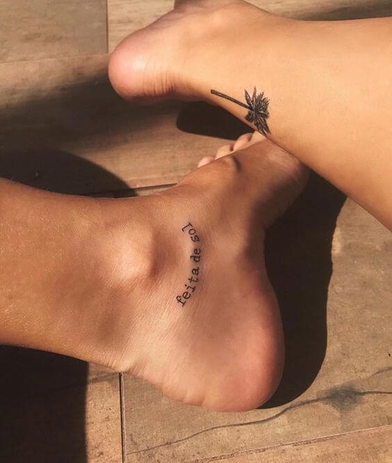 frase para tatuagem no pé