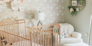 Decoração vintage de quarto de bebê