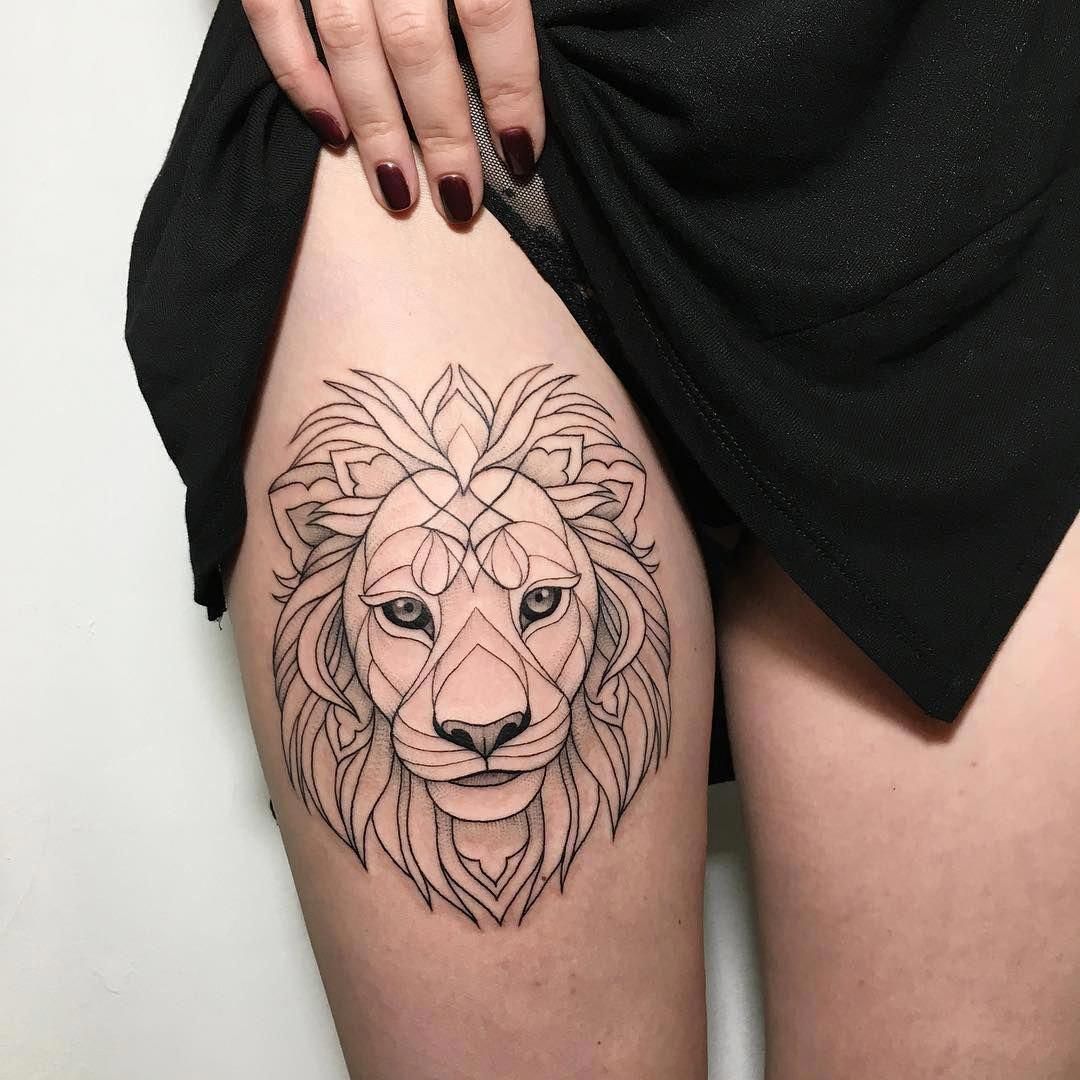 As Melhores ideias de tatuagens de leão femininas 2020