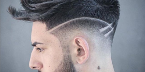 Corte de cabelo masculino com Listras