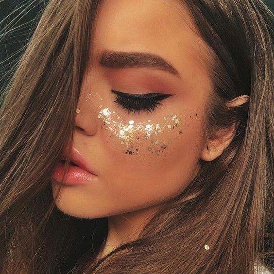 maquiagem com glitter