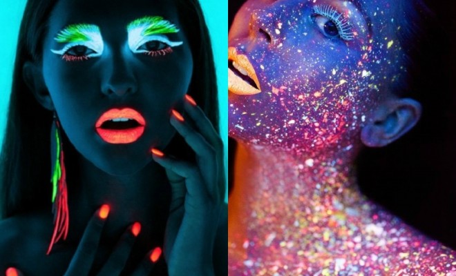Maquiagem neon 2021 - Como fazer uma make que brilha no escuo