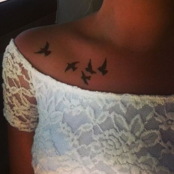 tatuagem no ombro de pássaros 2021