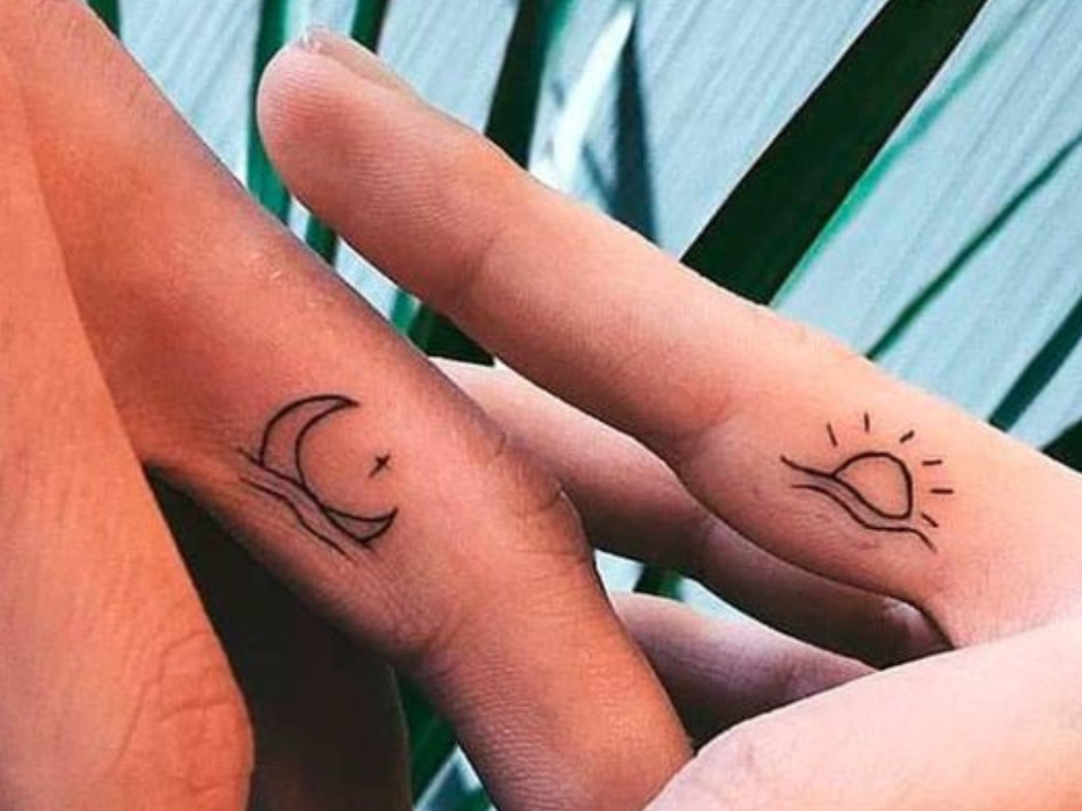Tatuagem Sol e Lua no Casal