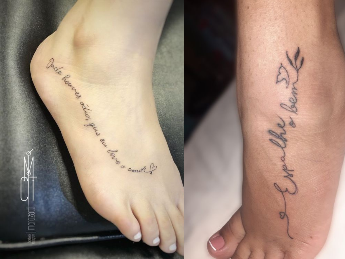 ideias de tatuagem no pé